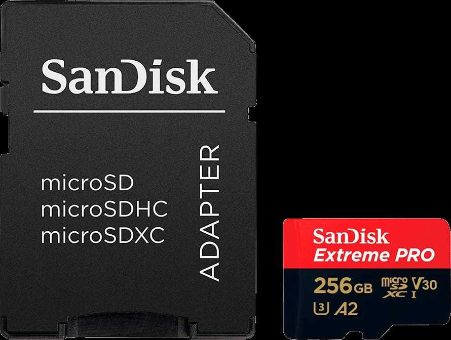 SanDisk 256GB microSD atminties kortelė su SD adapteriu