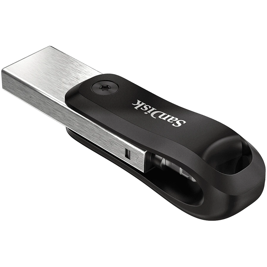 „SANDISK iXpand Flash Drive Go 128GB“ – USB 3.0 + „Lightning“ – skirti „iPhone“ ir „iPad“