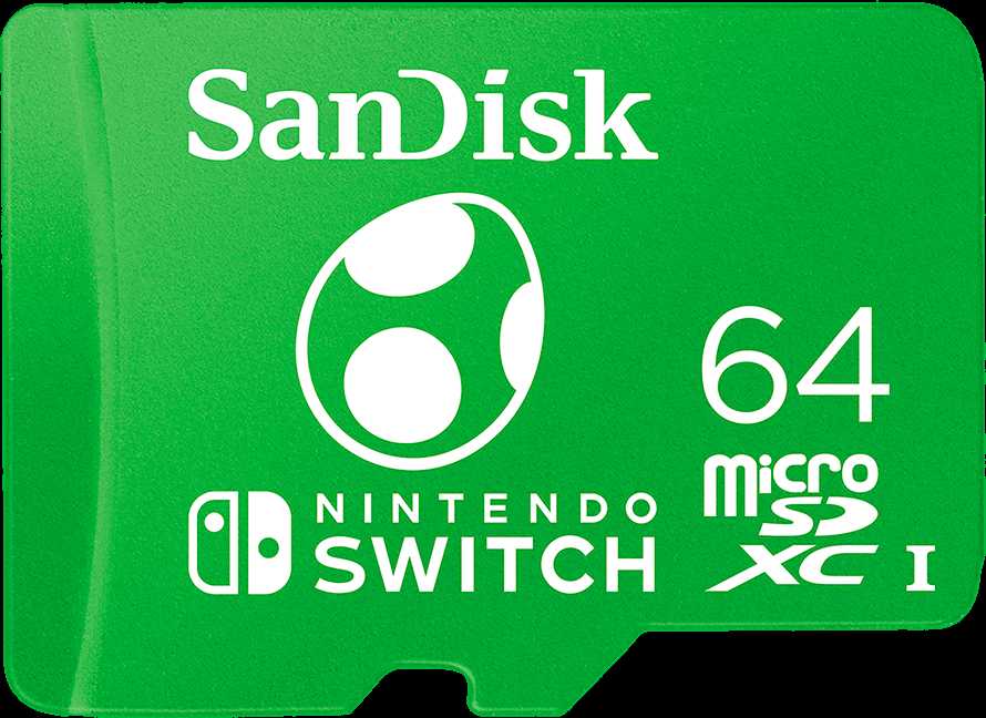 Atminties kortelė SanDisk Nintendo Micro SDXC UHS-I kortelė, skirta Nintendo Switch, Yoshi Edition- 64GB, Iki 100MB/s skaitymo; iki 90MB/s rašyti