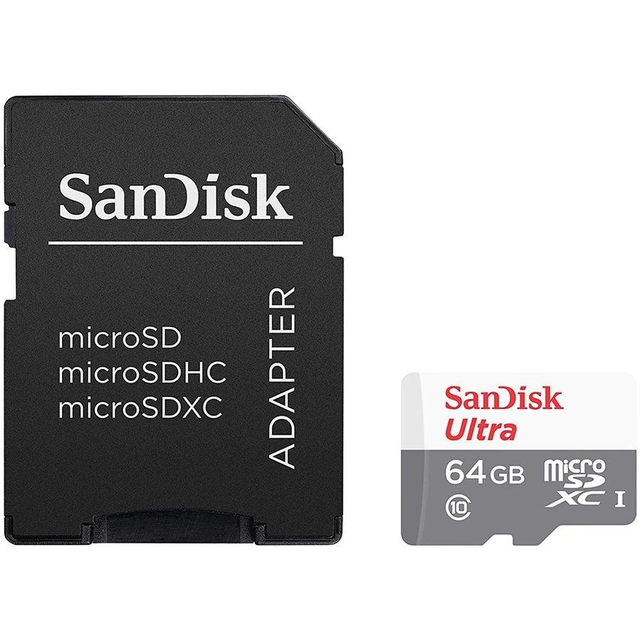 Atminties kortelė SanDisk Ultra Micro SDXC UHS-I Class 10, 64 GB, su adapteriu