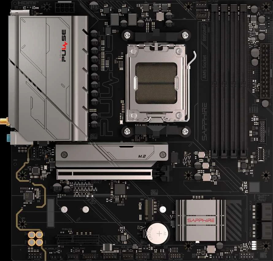Sapphire PULSE B850M WIFI AMD B850 Socket AM5 micro ATX pagrindinė plokštė