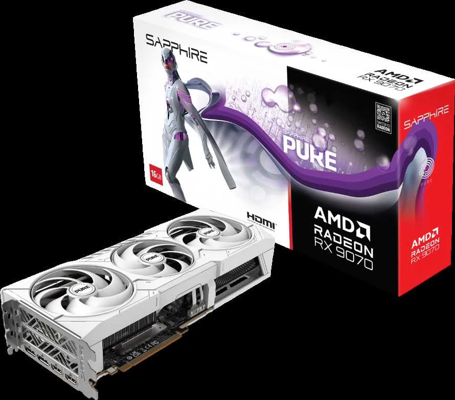 Vaizdo plokštė Sapphire PURE Radeon RX 9070 AMD 16 GB GDDR6
