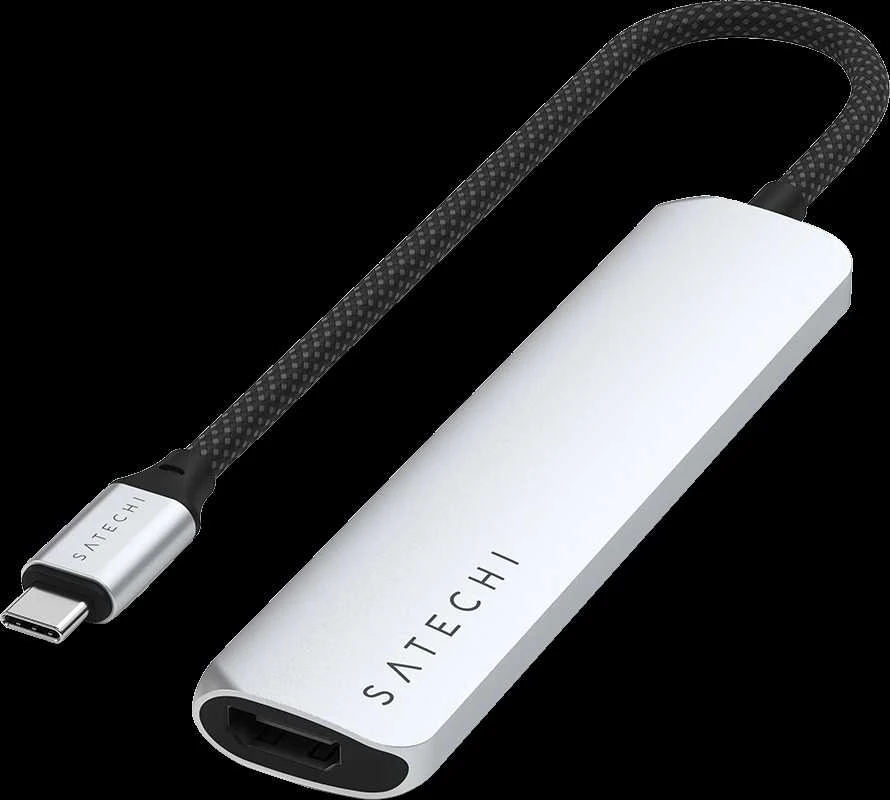 SATECHI 6-in-1 USB-C Slim Multiport Adapteris (Sidabrinis)