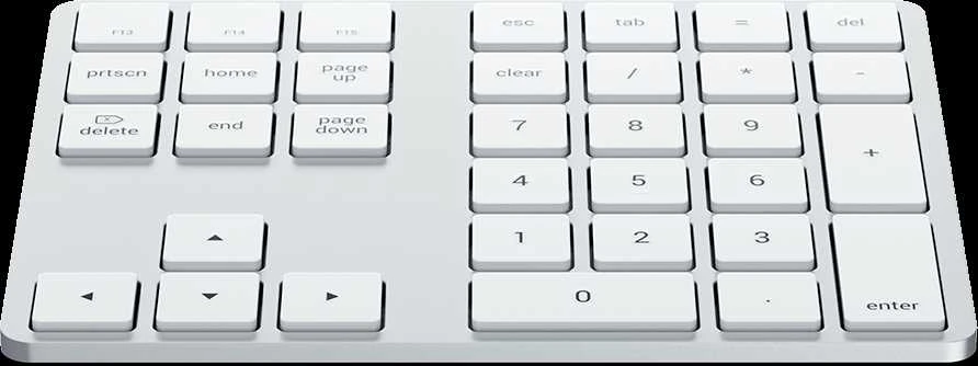 SATECHI Aluminum Extended klaviatūra Sidabrinis