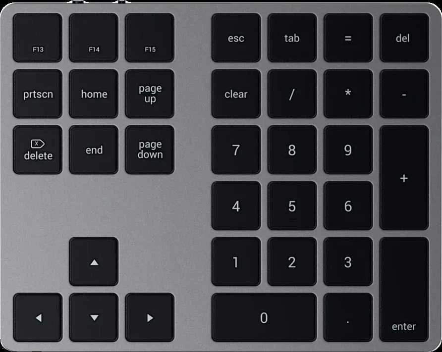 SATECHI aliuminio išplėstinė klaviatūra Kosminė pilka