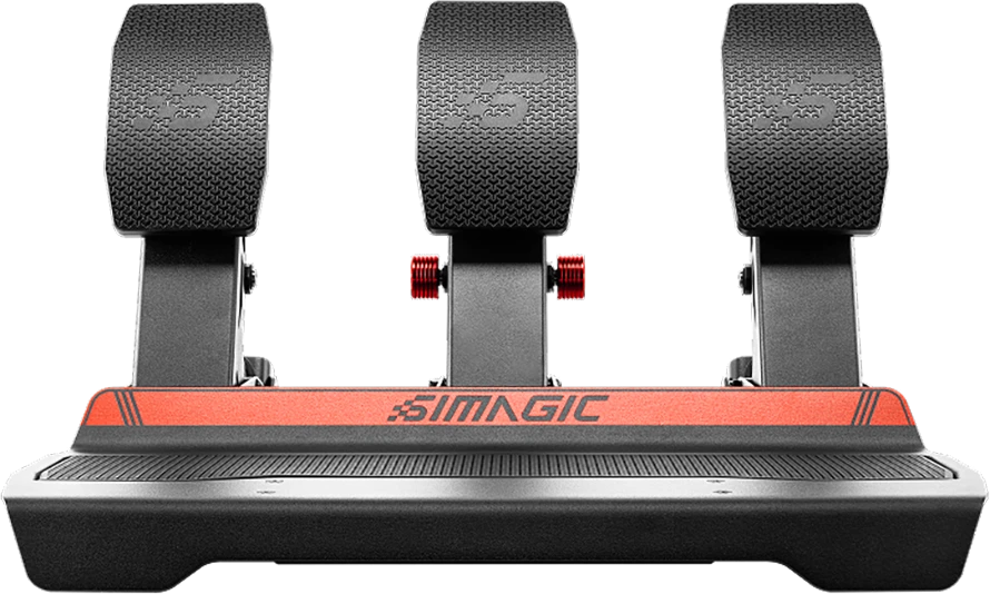 SIMAGIC modulinė pedalų sistema su 150 kg apkrovos davikliu ir 35 reguliuojamais stabdžių nustatymais. S313