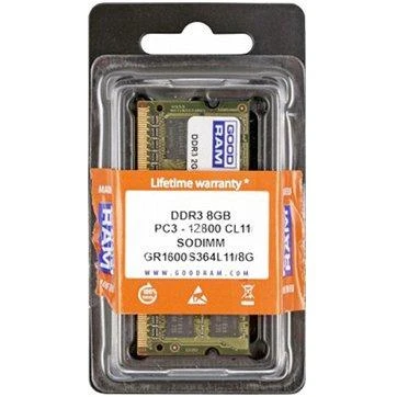 Nešiojamo kompiuterio atmintis SODIMM DDR3 8GB PC3-12800 GOODRAM
