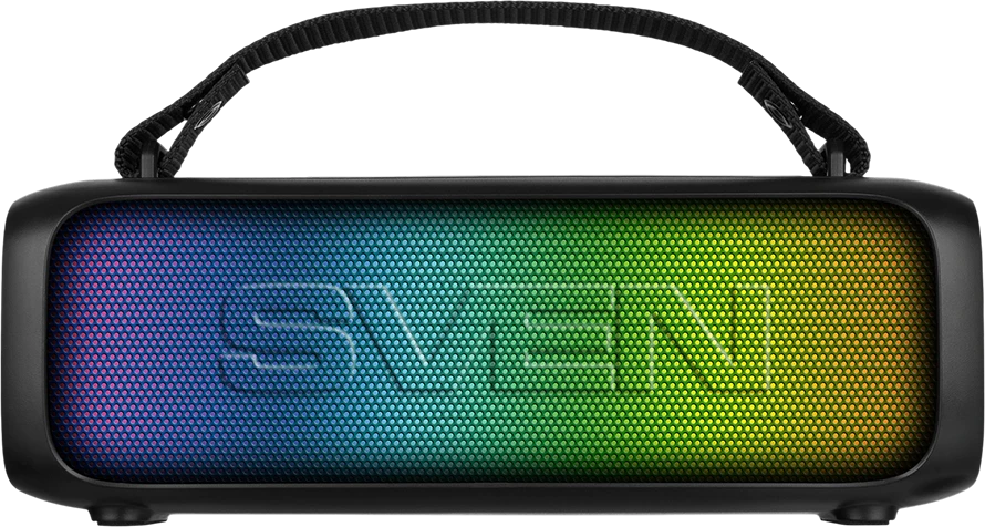 Garsiakalbis 2.0 nešiojamas SVEN PS-235, juodas (12W, TWS, ), galia 2x6W (RMS), Bluetooth, FM, USB, ličio 1500mA*h