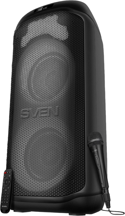 Speaker SVEN PS-1050, juodas (200W, TWS, Bluetooth, FM, USB, Micro SD, LED-display, 7200mAh)