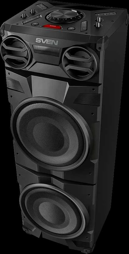 Garsiakalbis SVEN PS-1900, juodas (1000W, TWS, Bluetooth, FM, USB, LED ekranas, kintamoji srovė)