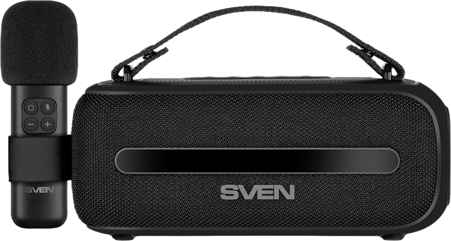 Speaker SVEN PS-255, juodas (12W, Bluetooth, FM, USB, karaoke mic, 3600mAh)