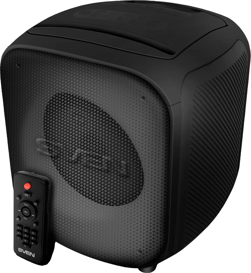 Garsiakalbis SVEN PS-555, juodas, galia 65 W (RMS), TWS, Bluetooth, USB, Micro SD, RC, ličio baterija