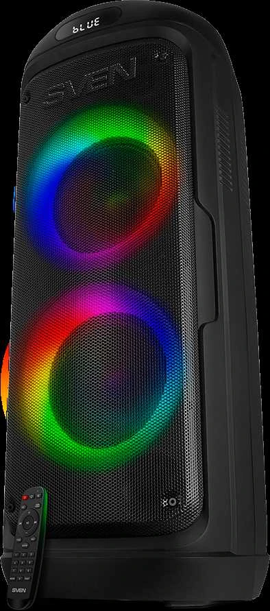 Garsiakalbis SVEN PS-770, juodas (100W, TWS, Bluetooth, FM, USB, Micro SD, LED ekranas, 4400mA*h)