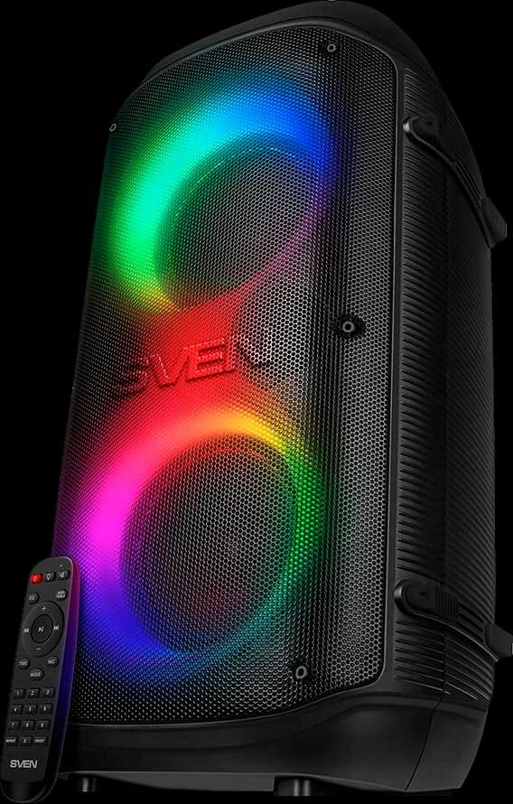 Garsiakalbis SVEN PS-800, juodas (100W, TWS, Bluetooth, FM, USB, Micro SD, LED ekranas, 4400mA*h)
