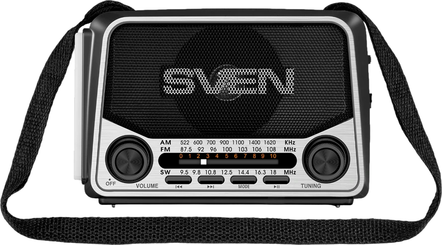 Garsiakalbis SVEN SRP-150, pilkas (3W, Bluetooth, FM/AM/SW, USB, Micro SD, žibintuvėlis, baterija)