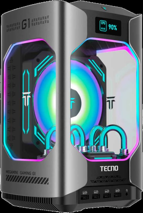 Stacionarus kompiuteris „TECNO MEGAMINI GAMING G1“ kompiuteris su Intel i7-13620H DDR5, 16 GB SSD, 1 TB RTX4060, 8 GB „Vanduo“ aušinimu, WiFi, 6 BT, 5.2, RJ45, 2.5G, 2xUSB 3.2, 2xUSB 3.1, 2xUSB2.0, 1xThunderbolt, 1xTypeC Full, 2xHDMI, 1xSD3.0, 1xOculink, 63 Gb/s, 1x3.5, „Windows 11“
