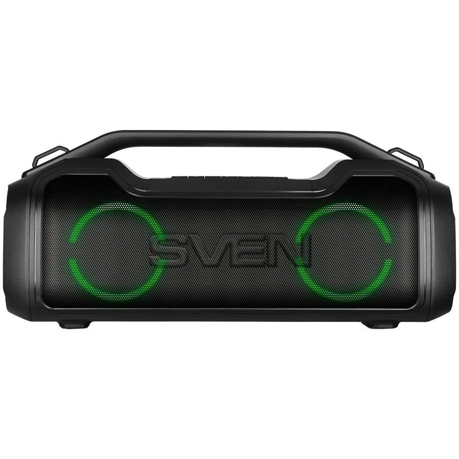 SVEN PS-390, juodas, power output 2x25W (RMS), Atsparus vandeniui (IPx5), TWS, Bluetooth, Micro SD, lithium battery, SV-021306