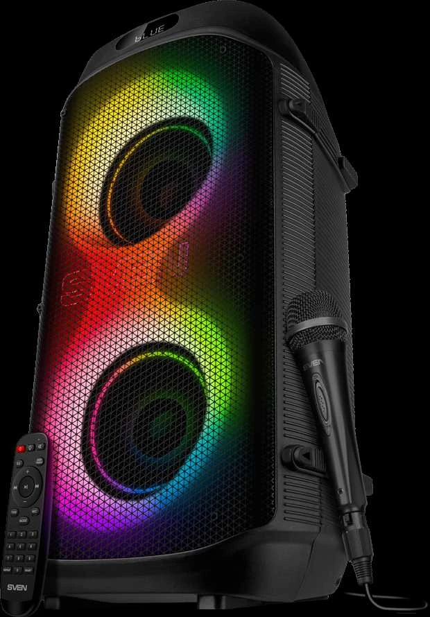 SVEN PS-850 (100 W, TWS, Bluetooth, FM, USB, Micro SD, LED ekranas, 8000 mAh)