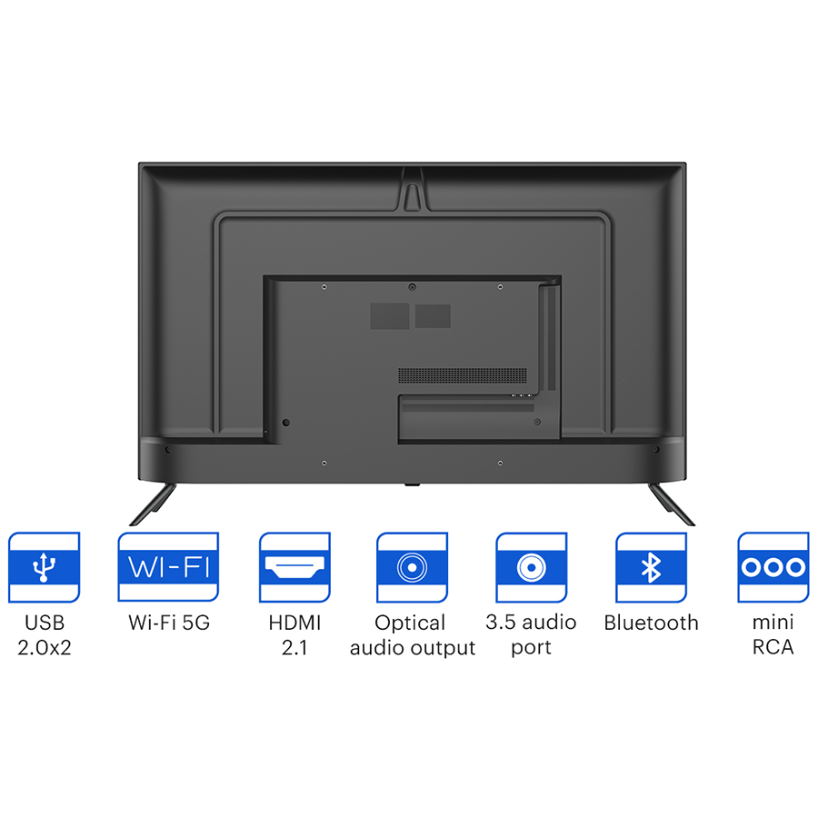 Televizorius Kivi 43U740NB, 43' UHD, Google Android TV, Juodas ...