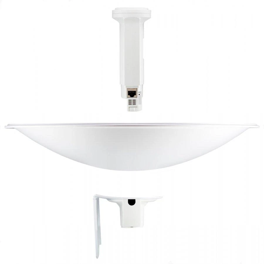 Maršrutizatorius Ubiquiti „airMAX PowerBeam M5 300“, 5 GHz, 22 dBi tiltas su 150+ Mbps pralaidumu, 3+ km ryšio diapazonas, 1 x 10/100 MbE prievadas, 24 V, 0,5 A PoE adapteris (pridedamas), stulpo tvirtinimo rinkinys (pridedamas), atsparumas vėjui 200 km/h, ESD/EMP apsauga. Oras/kontaktas: ± 24 kV.