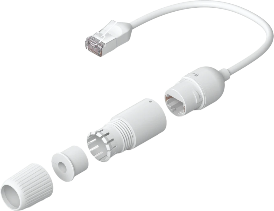 Ubiquiti CT6 kabelis su vyriško-moteriško RJ45 jungtimis, skirtas prailginti Ethernet ryšį, 0,15 m