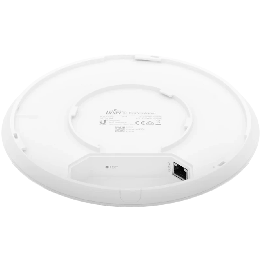 Maršrutizatorius UBIQUITI U6 Pro; WiFi 6; 6 erdviniai srautai; 140 m² (1500 pėdų²) aprėptis; Daugiau nei 350 prijungtų įrenginių; Maitinamas naudojant PoE; GbE uplink.