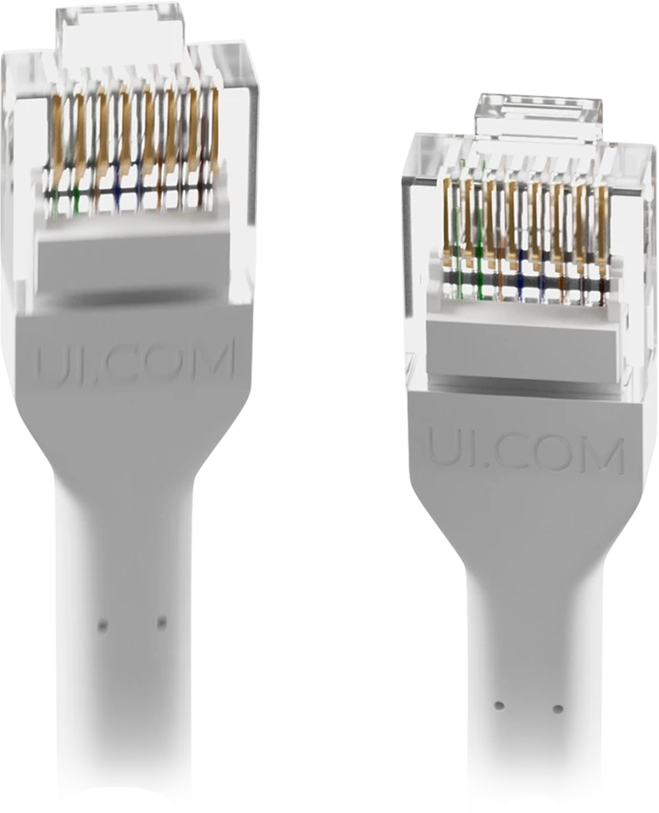 UBIQUITI ULTRA PLONAS PATAŠO KABELIS SU LENKIAMOMIS ANTGALĖMIS, SKIRTAS LANKSČIAM MONTAVIMUI / Baltas / 3 M