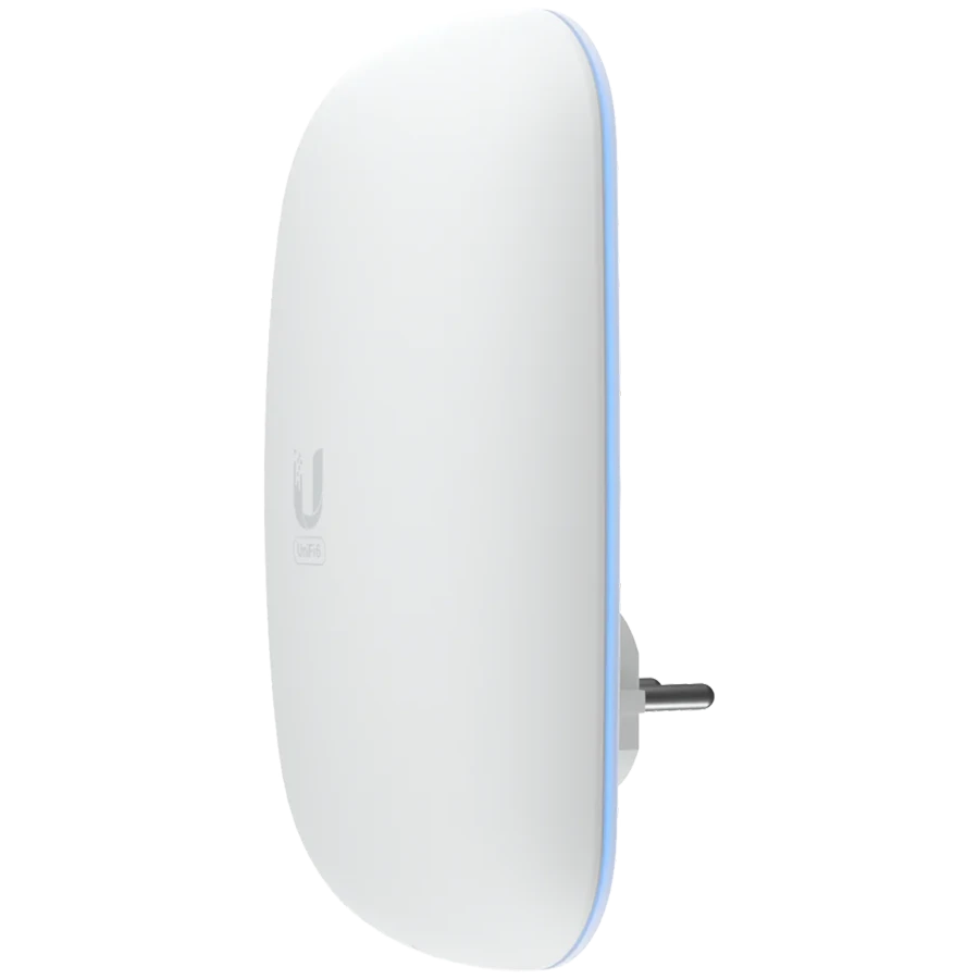 Maršrutizatorius UBIQUITI U6 ilgintuvas; „WiFi 6“; 6 erdviniai srautai; 115 m² (1 250 ft²) aprėptis; daugiau nei 300 prijungtų įrenginių; Maitinimas iš standartinio kintamosios srovės sieninio lizdo; Belaidis ryšys su „UniFi WiFi“.