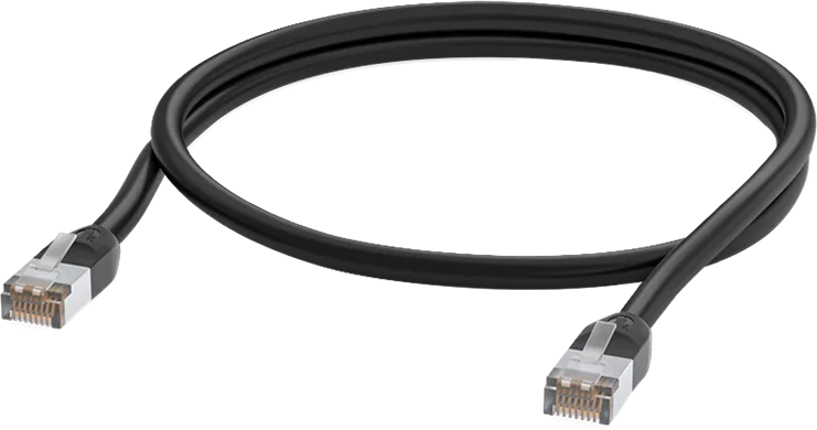 Ubiquiti UACC-Cable-Patch-Outdoor-8M-BK atsparus lauko tinklo kabelis, skirtas veikti atšiauriausiose aplinkose, ekranuotas RJ45 kištukas
