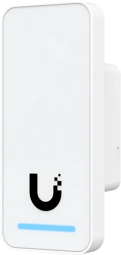 Šakotuvas „Ubiquiti UniFi Access“ antros kartos kompaktiškas vidinis/išorinis skaitytuvas organizacijoms su integruotu pasveikinimo garsiakalbiu ir LED blykste.