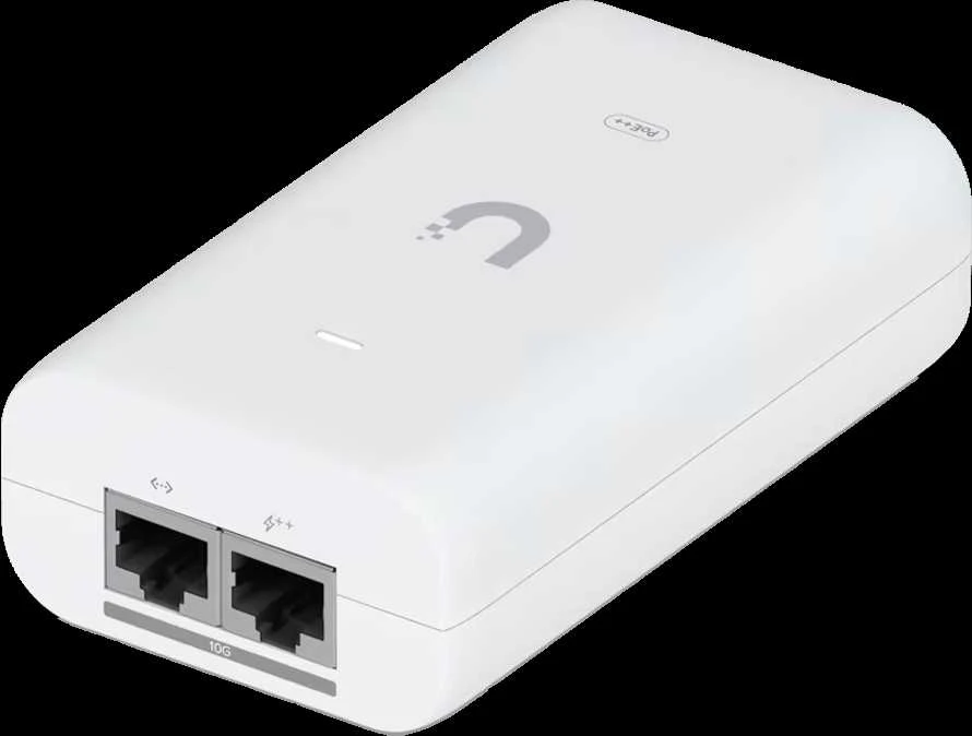 Ubiquiti UniFi UACC-PoE++-10G-EU 10G PoE++ Adapteris (60W), can power UniFi PoE++ devices, reduce dependency on PoE switch power, and provide a Multi-Gigabit LAN connection