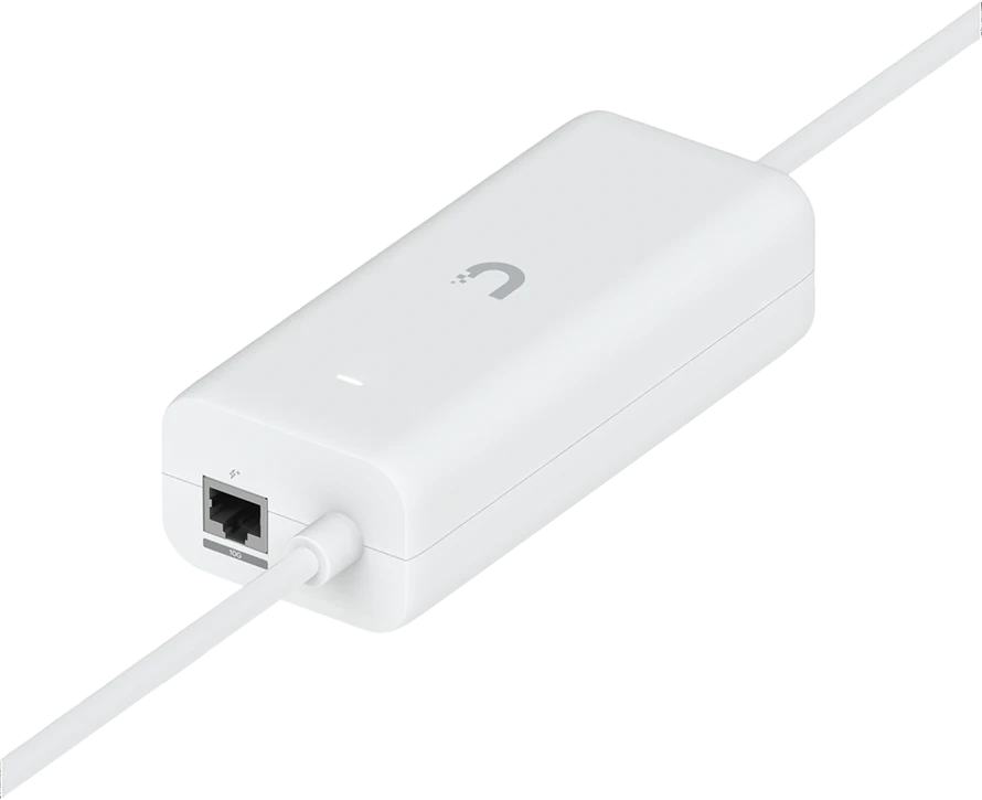Ubiquiti UniFi UACC-PoE+-USBC kintamosios srovės adapteris su PoE+ iki 30 W, skirtas UniFi Cloud Gateway, saugiam ir lanksčiam montavimui