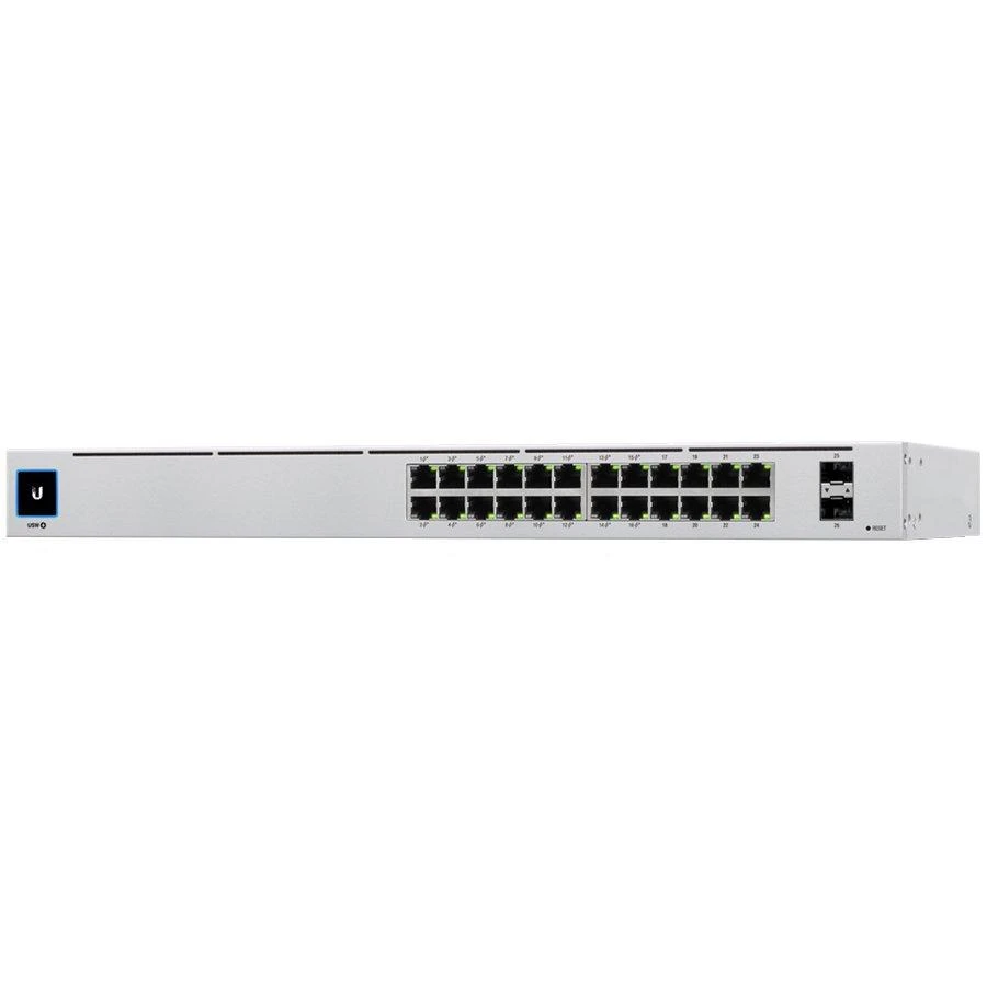 Maršrutizatorius UBIQUITI USW-Pro-24-POE UniFi komutatorius, 24 x 400 W, 24 gigabito RJ45 prievadai, 2 SFP+ prievadai, PoE++