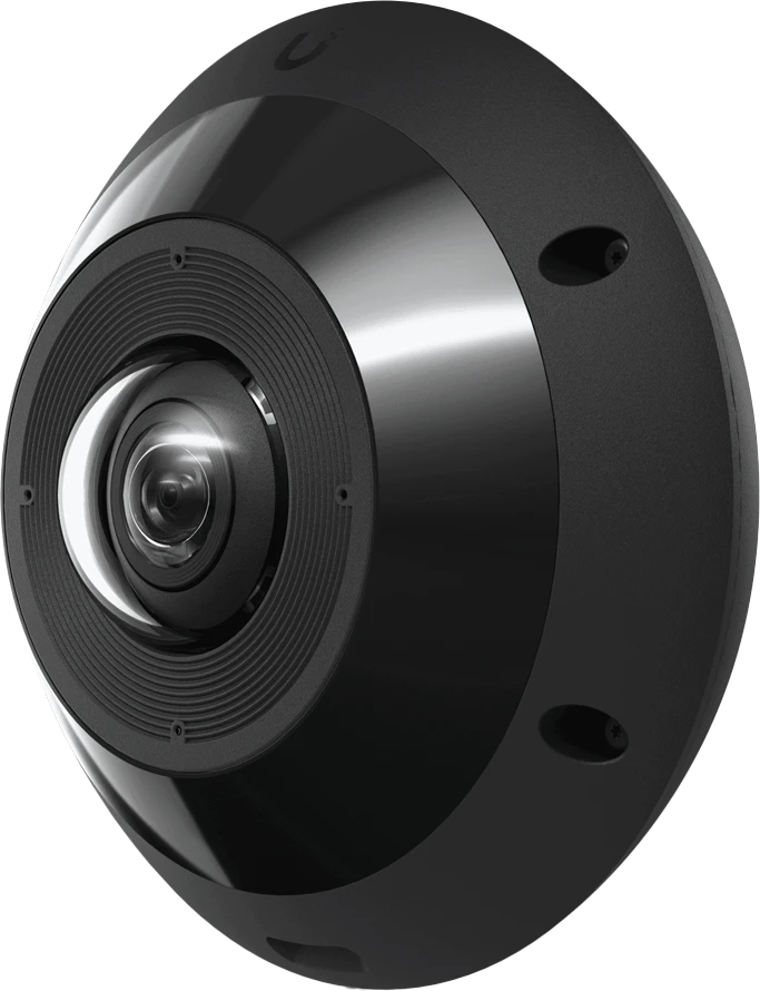UBIQUITI UVC-G6-Pro-360-B Visoms oro sąlygoms, vandalams atspari 12MP PoE kamera su panoraminiu 360 laipsnių vaizdu, skaitmeniniu pasukimo, pakreipimo, priartinimo ir išmaniuoju IR ryšiu.