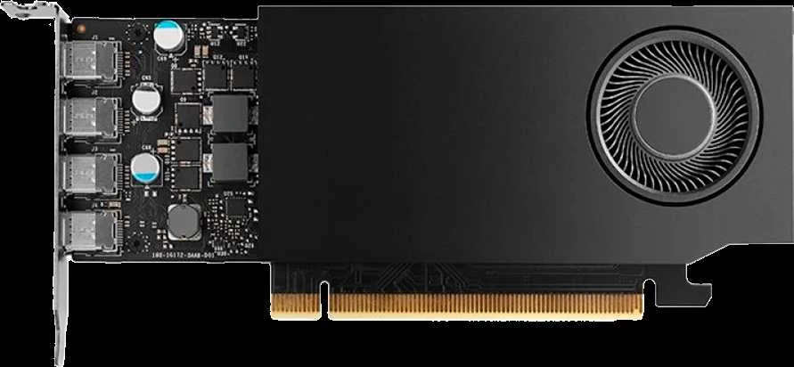 PNY NVIDIA A1000 8 GB LowProfile PCI-Express 4.0 x 16, LP8 GB GDDR6 128 bitų 4x Mini DP 1.4 diegimo vadovas, palaikymo vadovas 4x mDP į DP adapteris, 1x LP laikiklis"