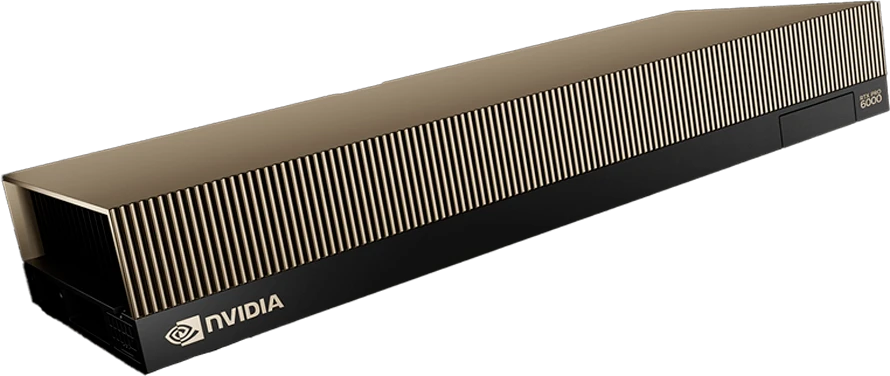 PNY RTX Pro 6000 Blackwell ilgas šoninis profilis