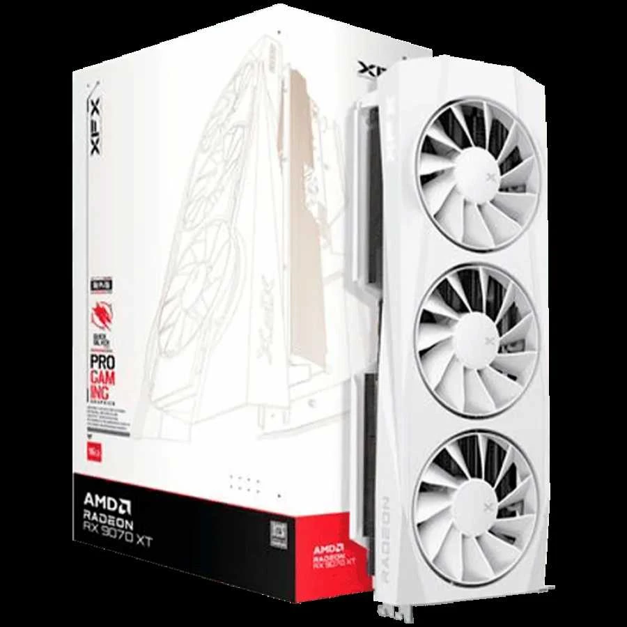 XFX Quicksilver AMD Radeon RX 9070XT Baltas 16GB GDDR6 256-bit HDMI 3xDP
