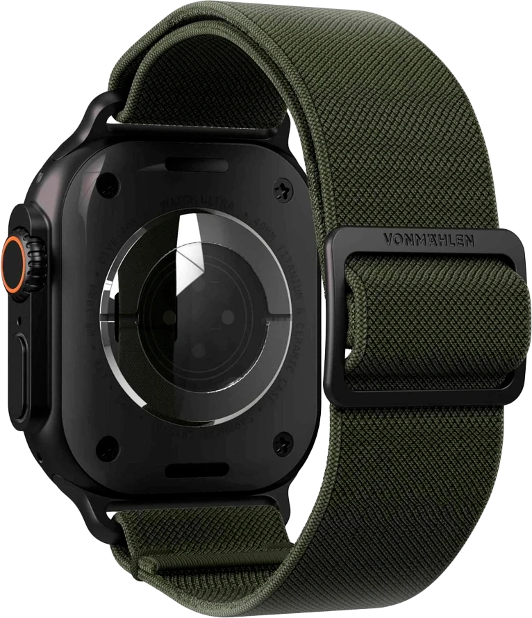 Vonmählen Classic Nylon Loop 40, 41, 42mm One Size, Olive Juodas