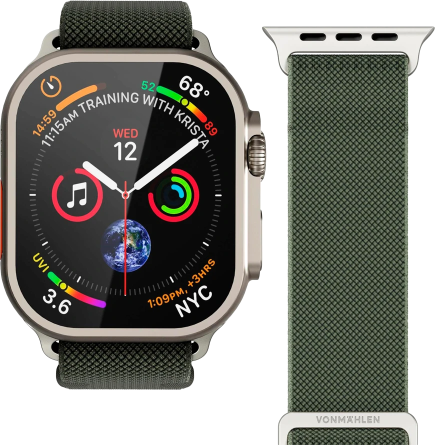 Vonmählen Classic Nylon Loop 44, 45, 46, 49mm One Size, Olive