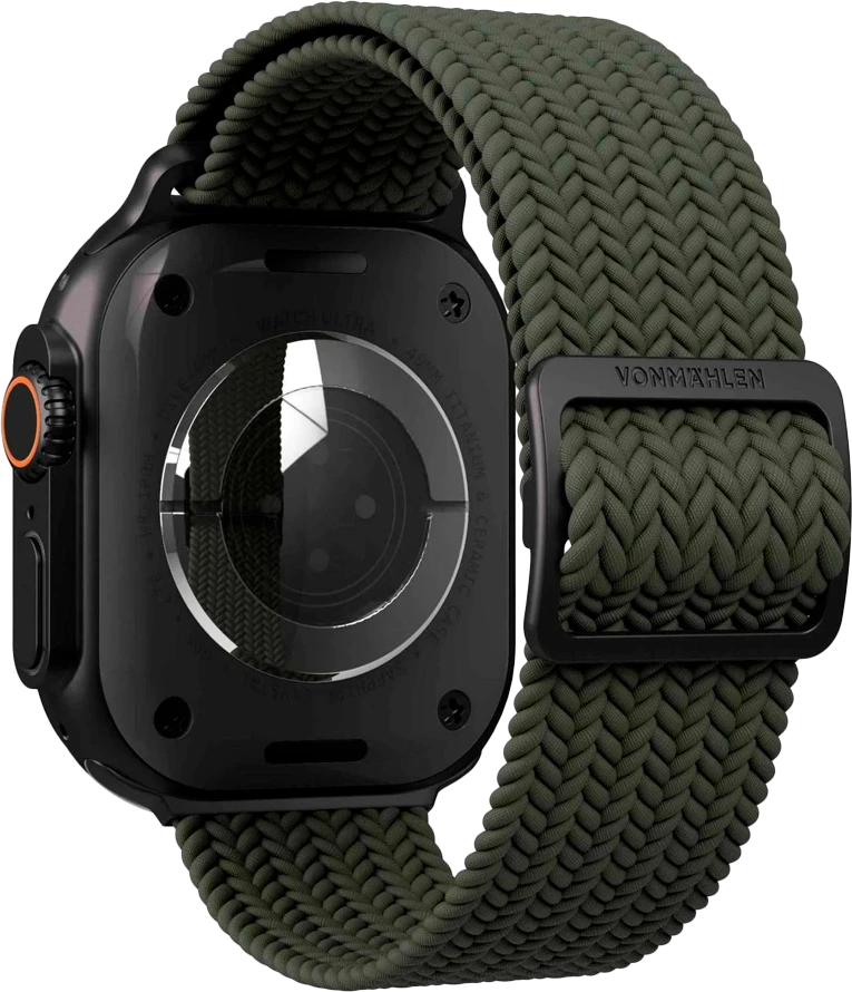 Vonmählen Woven Loop 40, 41, 42mm One Size, Olive Juodas