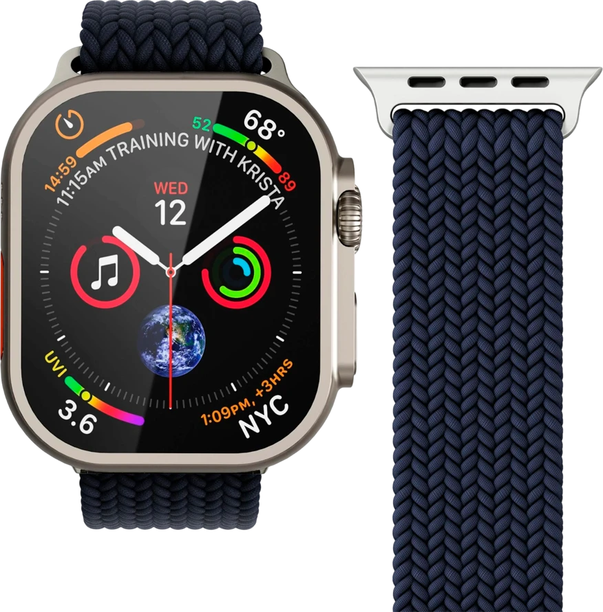 Vonmählen Woven Loop 44, 45, 46, 49mm One Size, Navy