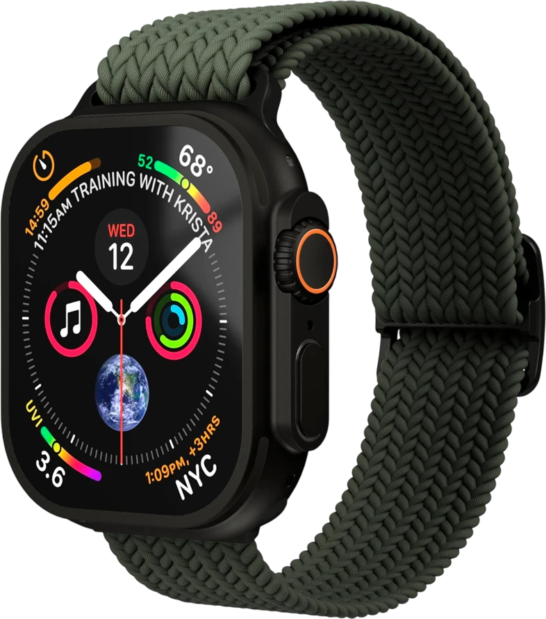 Vonmählen Woven Loop 44, 45, 46, 49mm One Size, Olive Juodas
