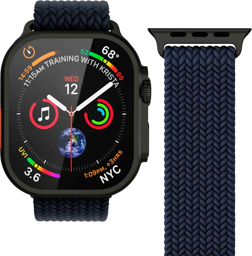 Vonmählen Woven Loop 44, 45, 46, 49mm One Size, Navy Juodas