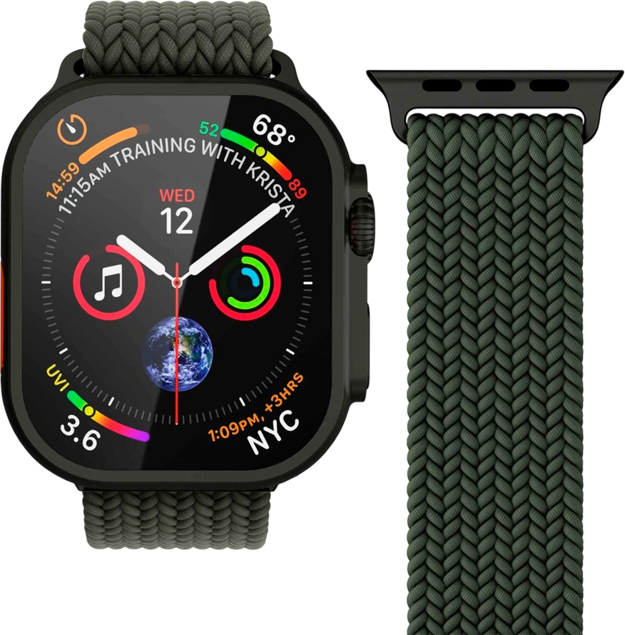 Vonmählen Woven Loop 44, 45, 46, 49mm One Size, Olive Juodas