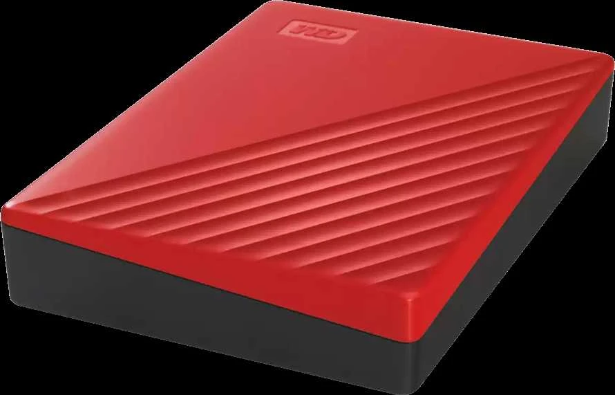Išorinis kietasis diskas HDD Western Digital My Passport (6TB, USB 3.2) Raudona
