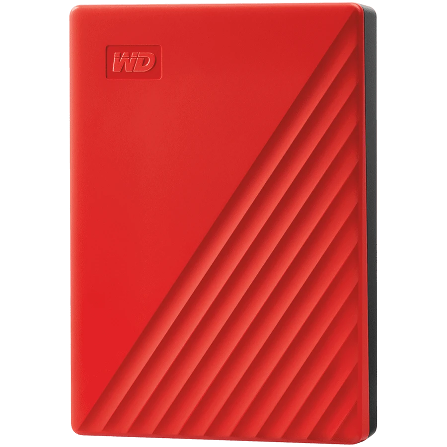 Išorinis kietasis diskas HDD Western Digital My Passport (4TB, USB 3.2) Raudona