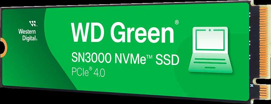 Western Digital Žalias WD ™ SN3000 NVMe™ SSD POWERED BY SANDISK 2 TB