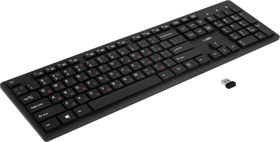 Belaidė klaviatūra SVEN KB-E5800W, Juodas