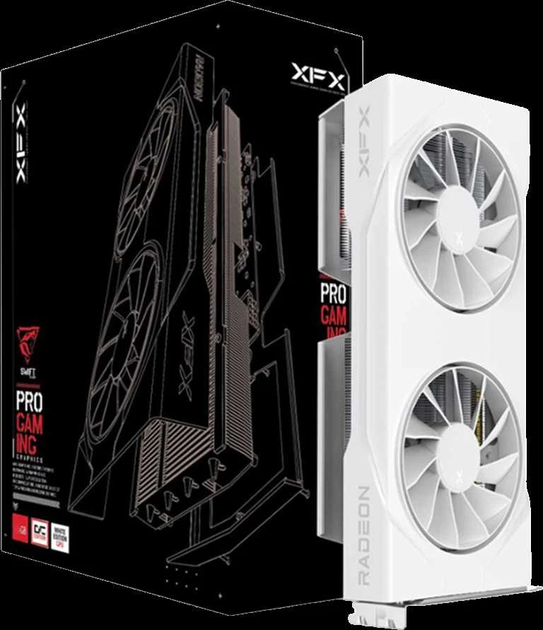 Vaizdo plokštė XFX Radeon RX 9060 XT Swift Baltas 8GB OC