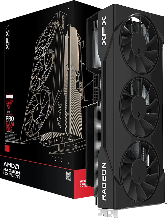 „XFX Swift RX 9070GRE Baltas Tri-Fan 12GB“ vaizdo plokštė